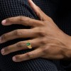 OPULENT GENTS GOLD EMERALD STONE RING